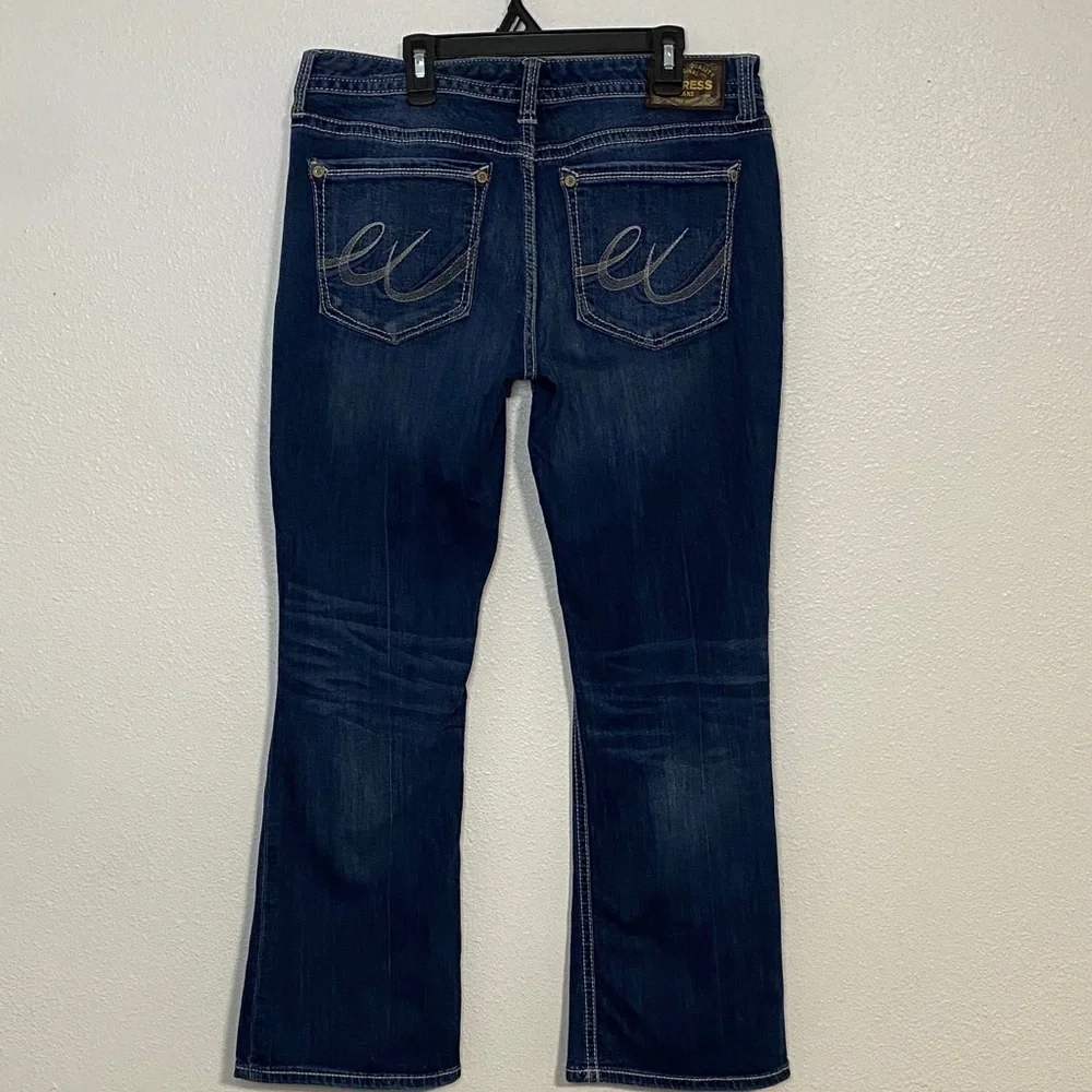 Express Women's Dark Blue Boot Cut Jeans - Picture 7 of 15